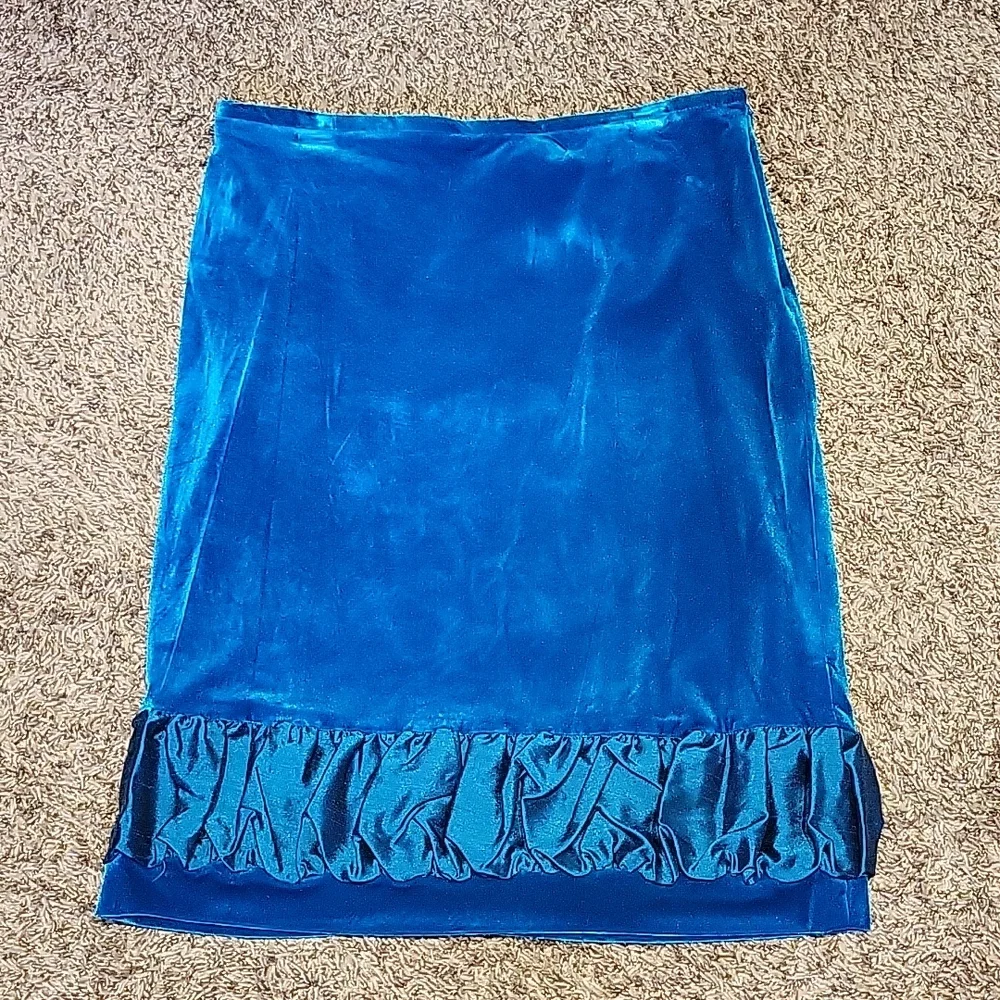 Grace Elements Skirt Simply Perfect Tuscan Teal Jewel Tone Y2K Midi Fall 14 New